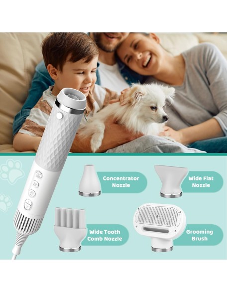 Dog Hair Dryer, 5 in 1 Portable Handheld Dog Dryer