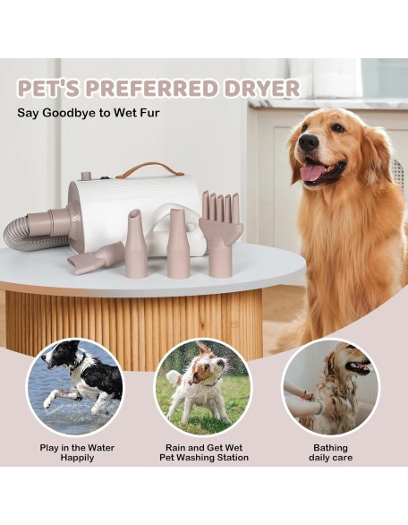 Dog Dryer, IFurffy Pet Grooming Dryer with High Velocity,Domestic Pet Blow Dryer