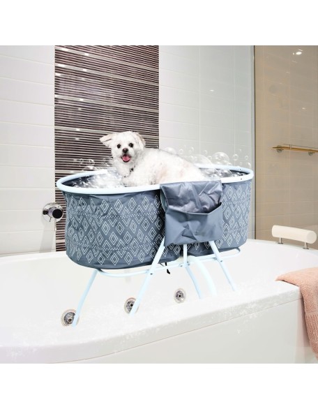 Elevated Dog Bathing Station & Grooming Tub for Small & Medium Dogs, Cats