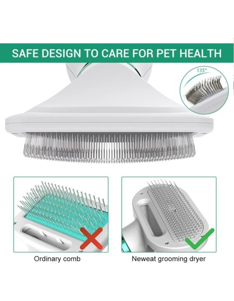 Pet Hair Dryer, Portable and Quiet 2 in 1 Pet Grooming Hair Dryer Blower