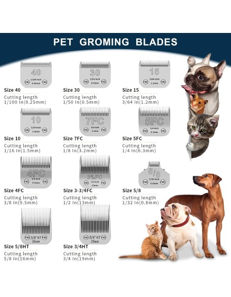 Pet Dog Grooming Detachable Ceramic Blades Kit