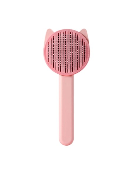 Pet Grooming Combs Pet Hair Removal Comb Pet Massage (Color : Pink)