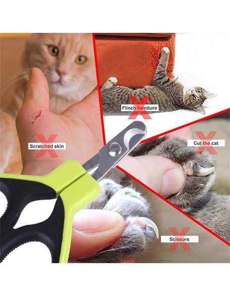 Pet Nail Claw Cutter Stainless Steel Grooming Scissors Cats Nails Clipper Trimmer