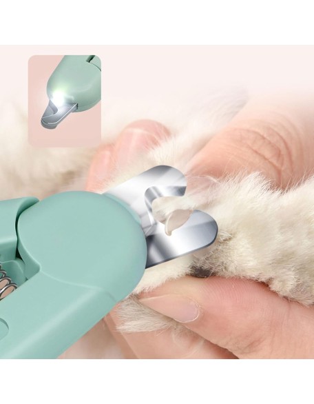 Nail Cutter Professional Pet Nail Clipper Stainless Steel Led Lighting Anti-Blood Dog Cat Nail Trimmer