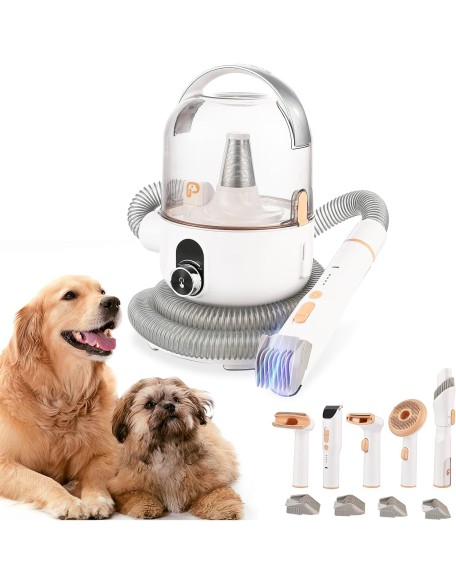 Dog Grooming Vacuum Kit, 11Kpa Suction Power Pet Hair Vacuum for Shedding Grooming