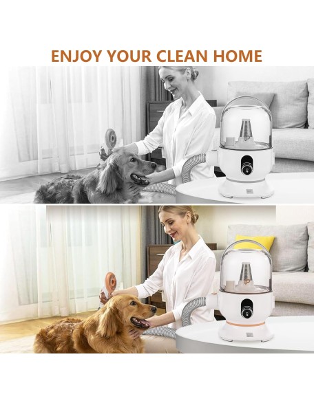 Dog Grooming Vacuum Kit, 11Kpa Suction Power Pet Hair Vacuum for Shedding Grooming