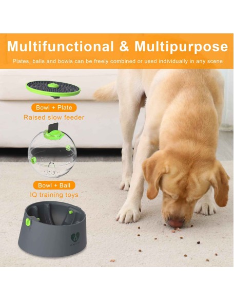 Dog Feeder Toys Set 3 in1 with Treat Balls