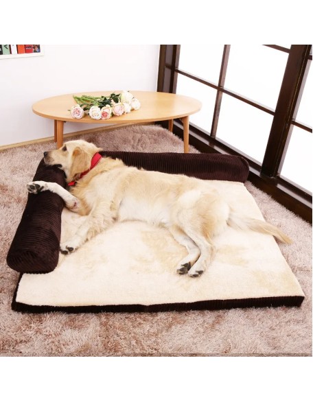 L-Shaped Soft Cushion Dog Bed