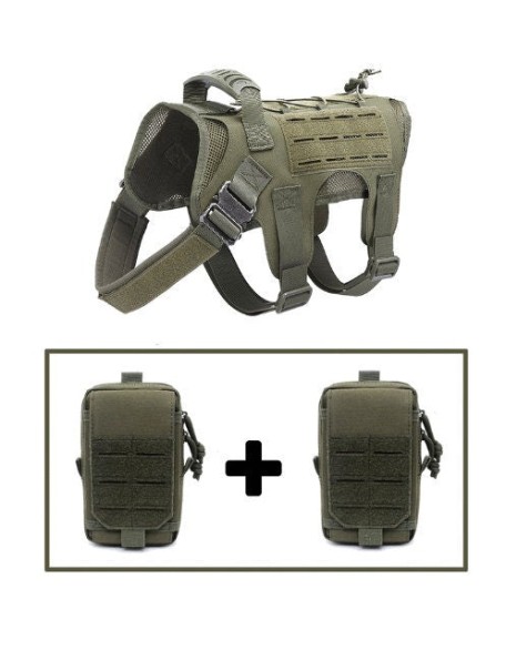 Tactical Dog Harness No Pull with Pouch