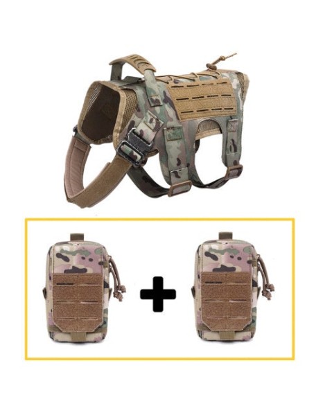 Tactical Dog Harness No Pull with Pouch