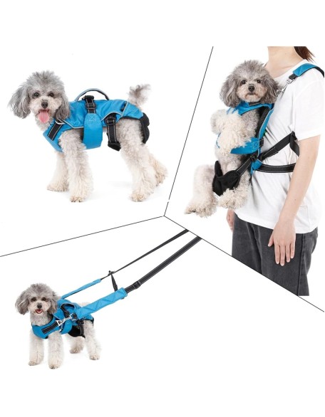 Dog Chest Carrier Harness Backpack with Walking Lead