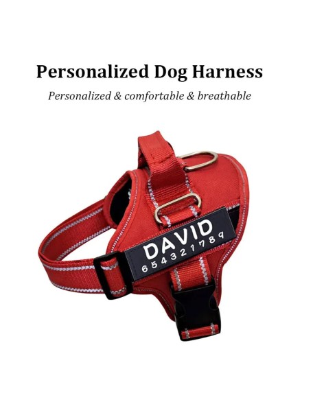 Personalized Dog Harness - Engrave Your Pet's Name