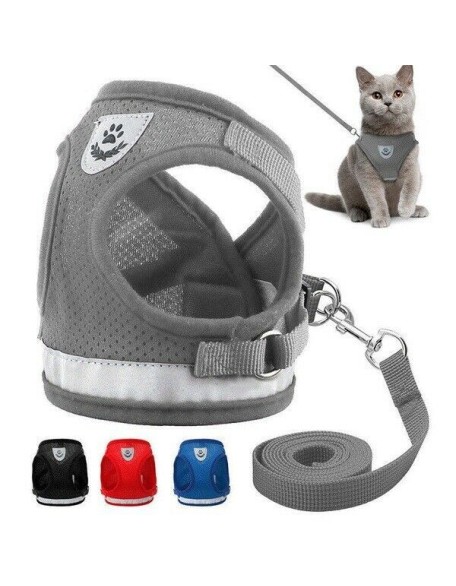 Reflective Cat & Kitten Harness And Leash Set