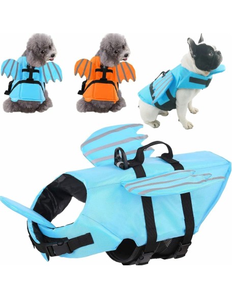 Dog Life Jacket Dog Flotation Lifesaver Preserver Swimsuit 