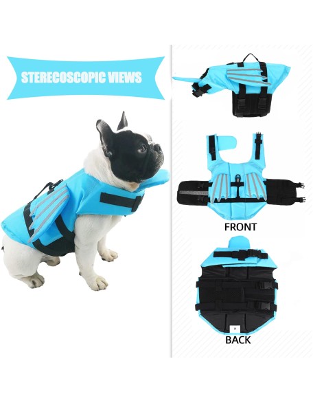 Dog Life Jacket Dog Flotation Lifesaver Preserver Swimsuit 