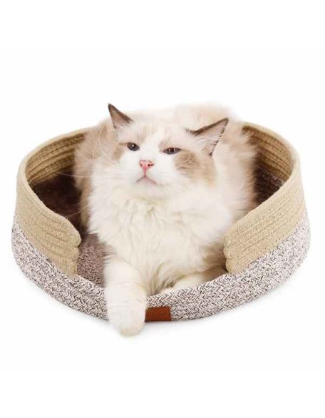 Cotton Braided Two Color Cat Bed