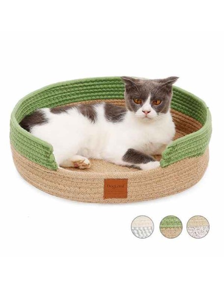 Cotton Braided Two Color Cat Bed