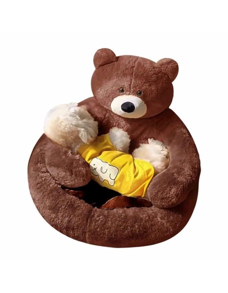 Cute Detachable Cuddle Bear Cat Bed