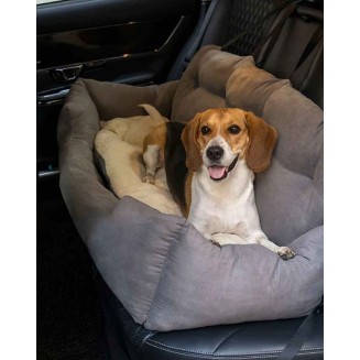 Travel Bolster Safety Medium Large Dog Car Back Seat Bed, Waterproof Pro