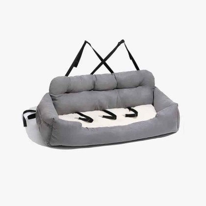 Travel Bolster Safety Medium Large Dog Car Back Seat Bed, Waterproof Pro