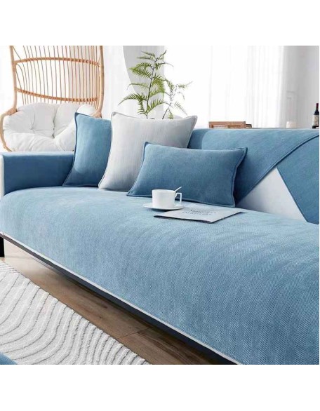 Herringbone Chenille Fabric Furniture Protector Sofa Cover