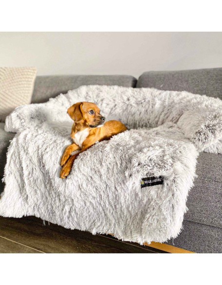 4 in 1 Comfy Pet Bed Calming Soft Faux Fur for Dogs Cats