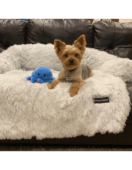 4 in 1 Comfy Pet Bed Calming Soft Faux Fur for Dogs Cats