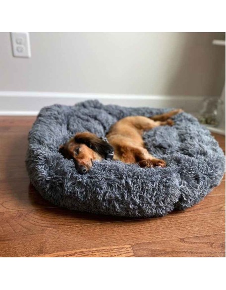 Calming Dog Bed - Anxiety Relieving Dog Bed, Anti-Anxiety Donut Pet Bed