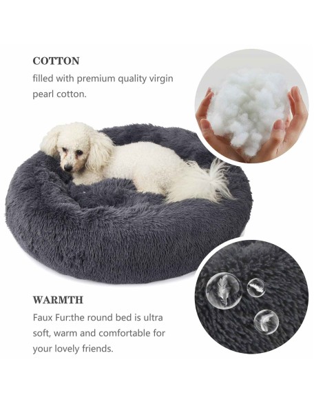 Original Calming Dog Bed - Donut Cuddler Dog Bed - Original Calming Pet Bed  (7 Sizes Available)