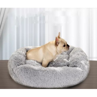 Plush Dog Bed, Calming Dog Bed -Plush Donut Cat & Dog Bed - Cosy Calming Pet Bed