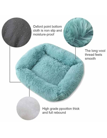 Plush Dog Bed, Calming Dog Bed -Plush Donut Cat & Dog Bed - Cosy Calming Pet Bed