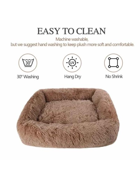 Plush Dog Bed, Calming Dog Bed -Plush Donut Cat & Dog Bed - Cosy Calming Pet Bed