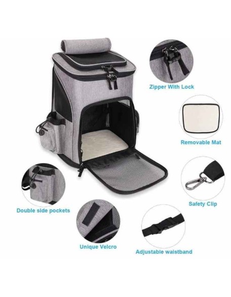 Portable Folding Travel Large Pet Carrier Backpack