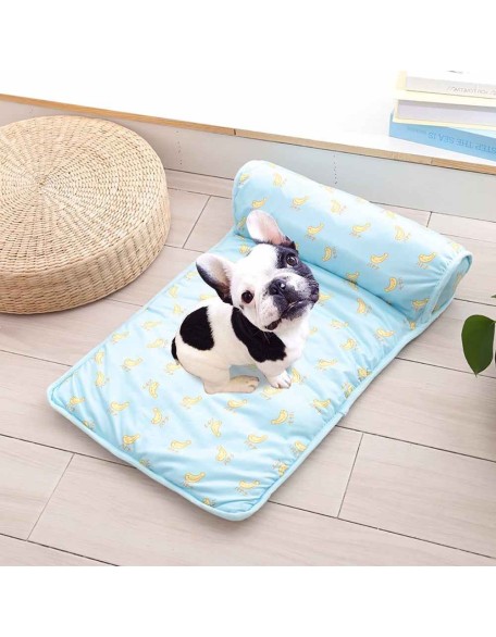 Dog Cooling Mat Breathable Bed With Pillow