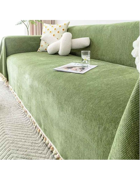 Vivid Color Chenille Washable Sofa Couch Cover