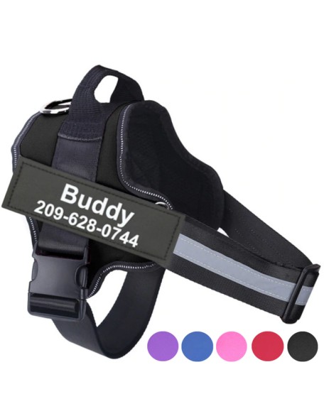 Best Custom Dog Harness No Pull Harnesses With Handle Personalized Name Tag