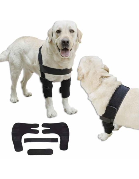 Dog Elbow Pads Protector for Hygroma, Adjustable Dog Shoulder Brace Front Leg Brace