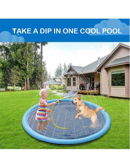 Sprinkler Cooling Play Mat For Dogs - Splash Sprinkler Pad for Dogs Kids