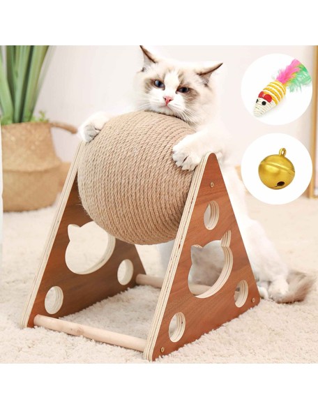 Cat Scratching Ball Toy Kitten Sisal Rope Ball