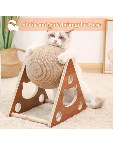 Cat Scratching Ball Toy Kitten Sisal Rope Ball