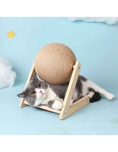 Cat Scratching Ball Toy Kitten Sisal Rope Ball