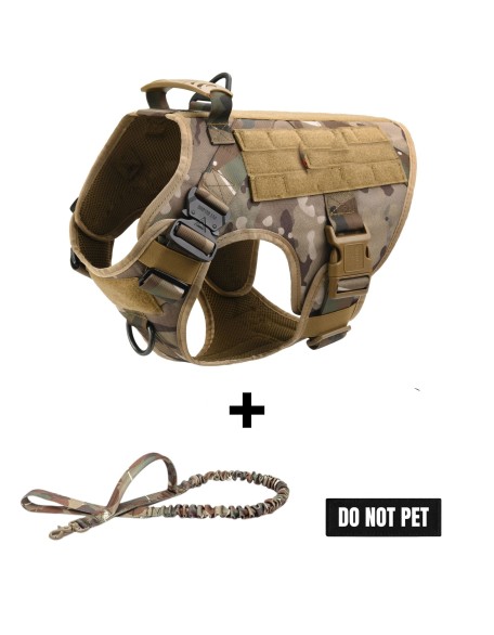 Custom K9 Military No-Pull Tactical Dog Harness Vest Set