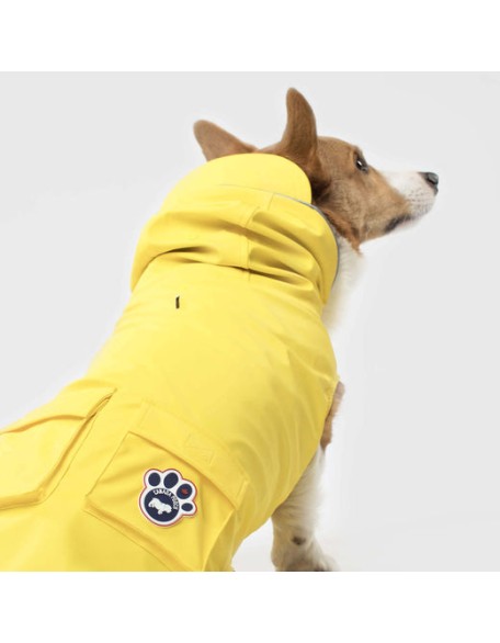 Dog Raincoat Pet Water Proof Clothes Lightweight Rain Jacket Poncho Hoodies with Strip Reflective