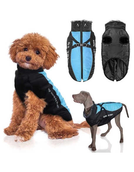 Waterproof Dog Jacket Harness for Cold Weather